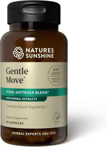 Nature's Sunshine Gentle Move: Experimenta apoyo digestivo diario y alivio natural del estreñimiento con fibra natural para heces suaves y