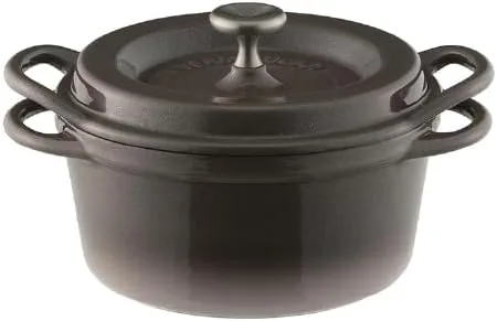 Miniatura 10 de Olla para Horno Holandés Vermicular Olla de Hierro Fundido Esmaltada No Tóxica 18 cm (1.8 Qt) Apto para Horno Compatible con Inducción