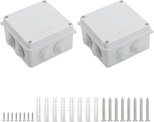 Miniatura 25 de LeMotech Caja de conexiones, plástico ABS IP55 resistente al agua y al polvo, caja eléctrica universal, caja de proyectos para exteriores e
