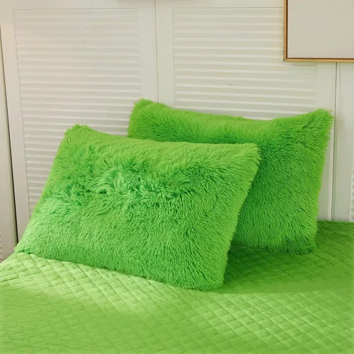 Miniatura 47 de LIFEREVO Paquete de 2 fundas de almohada de piel sintética esponjosa, fundas de almohada cuadradas de 18 x 18 pulgadas, fundas de almohada Blanco