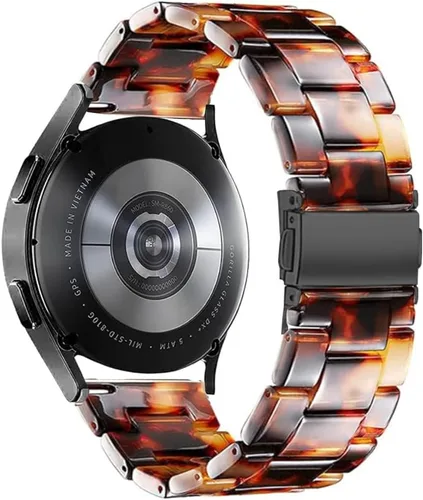 Correa de resina compatible con Samsung Galaxy Watch 7/FE/6/5/4 1.732 in/1.575 in, Classic 6 1.850 in/1.693 in, 5 Pro 1.772 in, 4 Classic 1.811