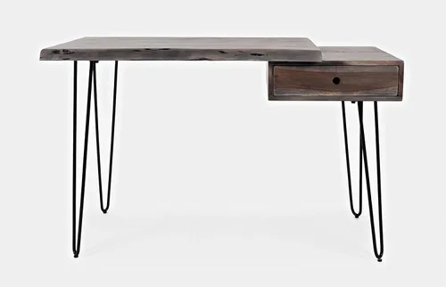 Miniatura 4 de Jofran Nature's Edge - Escritorio de madera de acacia maciza, 54 pulgadas de largo x 22 pulgadas de ancho x 30 pulgadas de alto, pizarra
