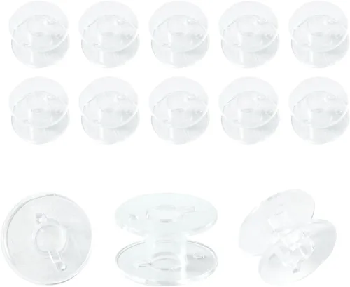 Miniatura 3 de 30 bobinas de plástico transparente para máquina de coser, universal para el hogar, máquina de coser industrial, núcleo de lanzadera para máquinas