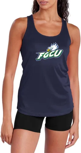 Miniatura 191 de Camiseta deportiva sin mangas oficial de NCAA Collegiate para mujer, con espalda cruzada, colección con logotipo primario
