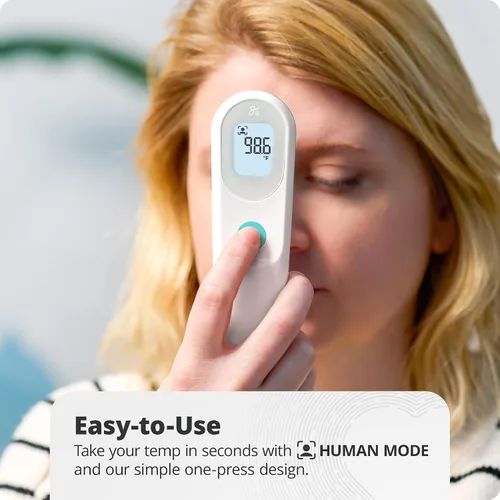 Miniatura 2 de Greater Goods Termómetro digital infrarrojo sin contacto para adultos, niños y bebés, termómetro de frente con agarre ergonómico, alarma de fiebre