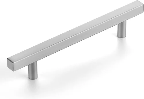 Miniatura 13 de Ravinte Paquete de 1 tirador cuadrado de 7.38 pulgadas de acero inoxidable negro mate para cajones de cocina, manijas de gabinete de 7-3/8 pulgadas