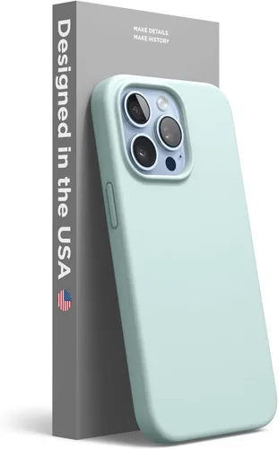 Miniatura 22 de elago Compatible con funda para iPhone 13 Pro, funda de silicona líquida, cubierta protectora de cuerpo completo, delgada, forro de microfibra Negro