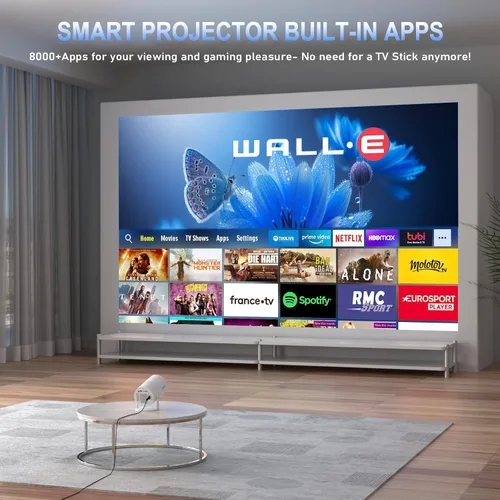 Miniatura 11 de Mini proyector portátil 4K WiFi 6 BT 5.2 Proyector portátil actualizado Full HD compatible con teléfono/PC/TV/HDMI/PS5/portátil Auto Keystone Home