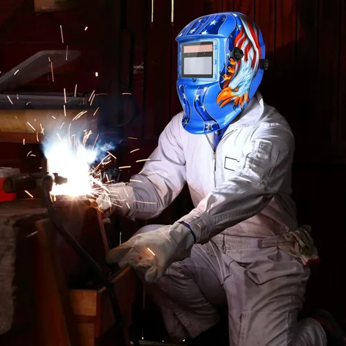 Miniatura 6 de Casco de Soldadura con Oscurecimiento Automático de Color Verdadero con Rango de Sombra Ajustable 4/9-13 para Máscara de Soldador TIG MIG ARC Azul