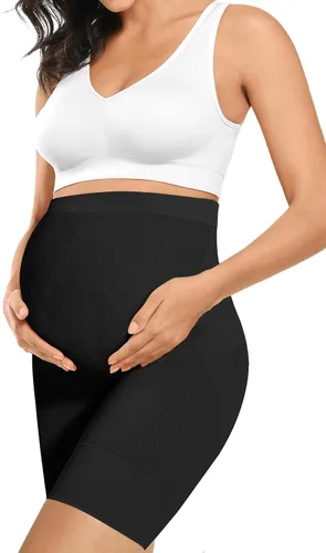 Miniatura 12 de Ropa moldeadora de maternidad de alta calidad "Baby Bump", ropa interior de embarazo de cintura alta a medio muslo que evita rozaduras, soporte