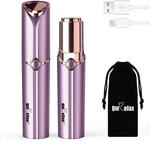 Miniatura 11 de Depilación facial para mujeres, removedor de vello facial eléctrico sin dolor recargable para cara, labios, barbilla con 2 cabezales de repuesto