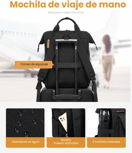 Miniatura 5 de LOVEVOOK - Mochila para laptop, para viaje de trabajo, bolso de enfermera, profesor, médico, viajero, para computadora de negocios, mochila 1