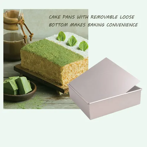 Miniatura 7 de Molde cuadrado de aluminio anodizado para tarta de queso, molde para hornear con parte inferior extraíble, 9 x 9 x 3 pulgadas