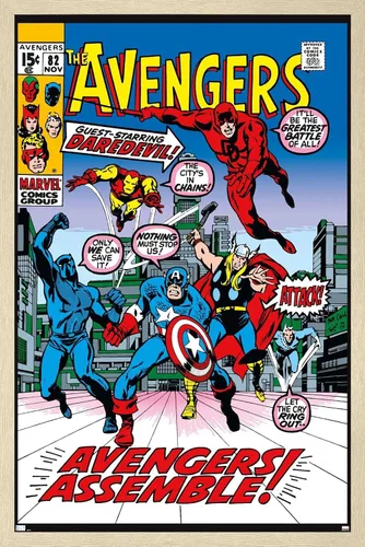 Miniatura 7 de Trends International Marvel Comics - Póster de pared de Avengers #82 Versión con marco de bronce
