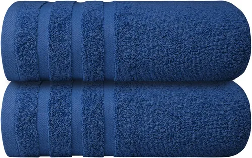 Miniatura 8 de Infinitee Xclusives Juego de 2 toallas de baño de lujo 100% algodón (27 x 54 pulgadas), suaves, absorbentes, de secado rápido, toallas perfectas