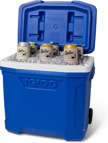 Miniatura 2 de Igloo Enfriadores duros Serie Profile II Baúles de hielo aislados Enfriador de rodillos con ruedas Azul 42-Can