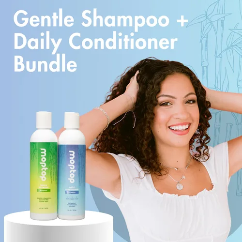 Miniatura 7 de MopTop Champú y acondicionador sin sulfato – El champú y acondicionador natural para cabello rizado ayuda a restaurar el cabello seco dañado