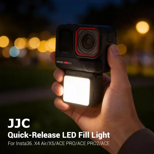 Miniatura 2 de JJC Luz LED para Insta360 Ace Pro 2 accesorios, accesorio de luz de relleno auxiliar magnética, recargable IPX5 impermeable, mini luz de video