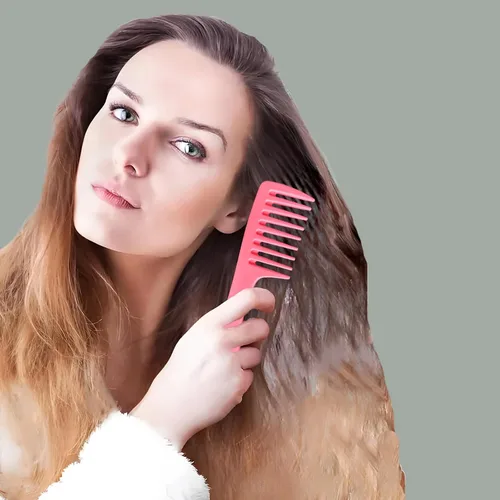 Miniatura 5 de Juego de 2 mini peines para el cabello, cepillo desenredante de dientes anchos pequeños para mujeres, peine de ducha portátil para cabello rizado