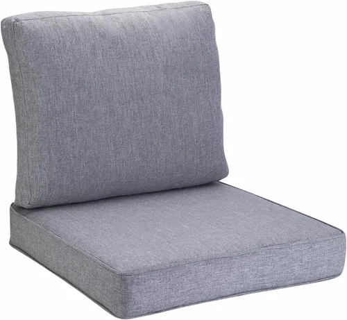 Miniatura 2 de JMGBird Cojín de Almohada Copetudo para Exterior, Juego de Cojín Profundo para Silla de Asiento al Aire Libre de 22"x22" Cojines de Patio