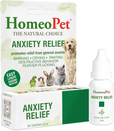 HomeoPet Medicina para aliviar la ansiedad para mascotas, alivio natural de la ansiedad para perros y gatos, medicina calmante para gatos y perros,