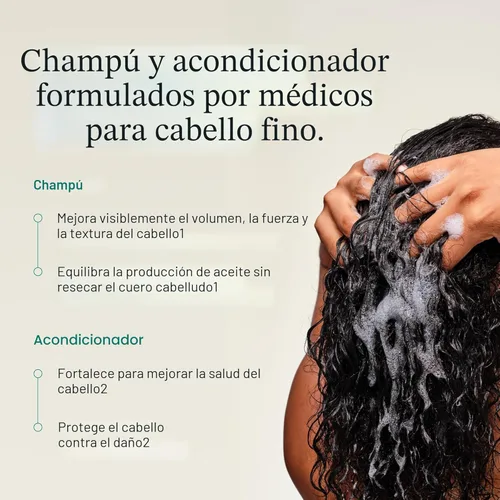 Miniatura 3 de Nutrafol Champú y acondicionador, limpia y protege el cabello y el cuero cabelludo, mejora el volumen, la fuerza y la textura del cabello, formulado