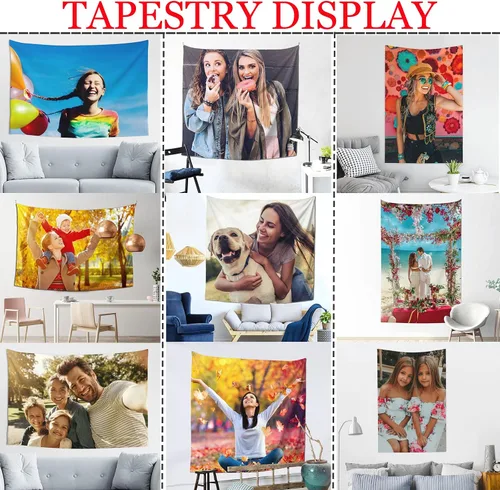Miniatura 4 de GSHUJBV Tapiz personalizado para cargar imágenes personalizadas, tapiz personalizado para boda, divertido telón de fondo para dormitorio