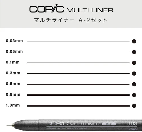 Miniatura 2 de Copic Marker MLA2 Multiliner - Bolígrafo de tinta, juego A-2, color negro