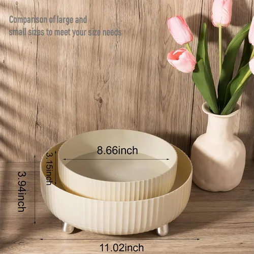 Miniatura 6 de Anyoifax Bandeja organizadora de perfumes de maquillaje, giratoria de 360 grados, organizador de loción para el cuidado de la piel, organizador