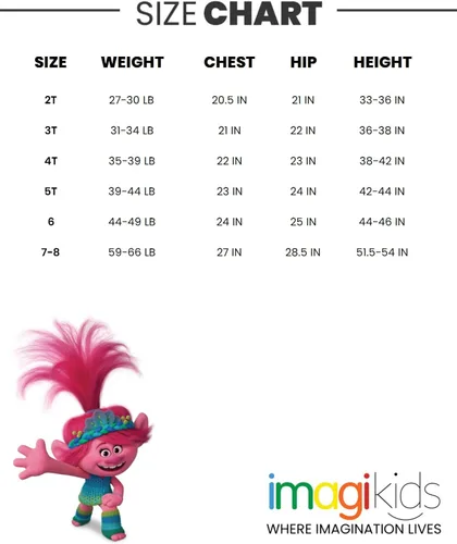 Miniatura 6 de DreamWorks Trolls Poppy - Vestido para niñas pequeñas a niños pequeños