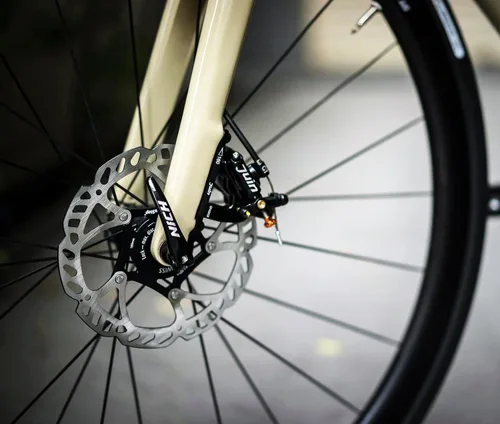 Miniatura 6 de GT-F Juego de pinzas de freno de disco hidráulico accionado por cable de 4 pistones para bicicleta de bicicleta hidráulica para montaje plano