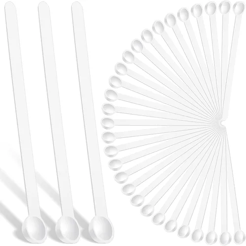 Honeydak 1/32 cucharadita de microcucharas de 150 miligramos, mini cucharas medidoras pequeña cuchara de plástico para medir cosméticos, polvos,
