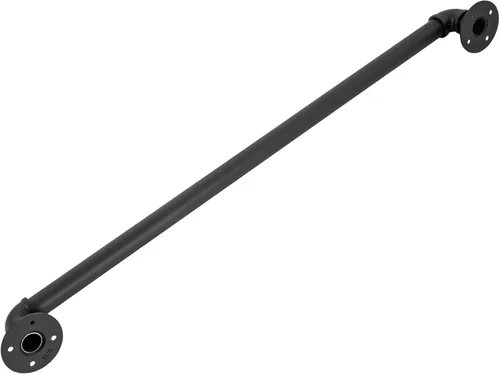 Barandilla de escalera de metal, barandilla de escalera de tubo de acero galvanizado montado en la pared de 3 pies, pasamanos de escalera de ático