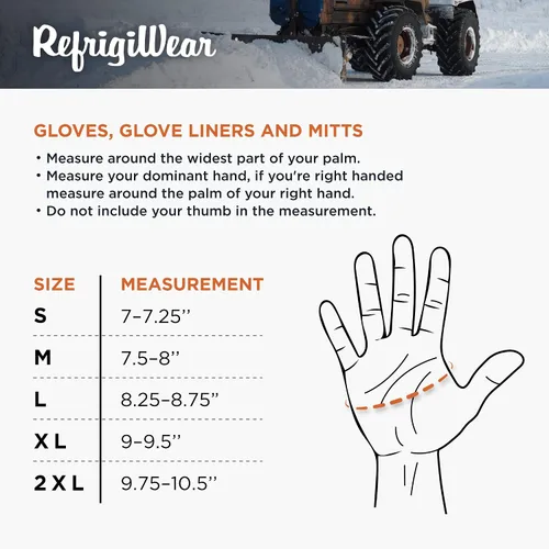 Miniatura 2 de RefrigiWear Thinsulate - Guantes aislados de lana Ragg convertibles sin dedos con palma de ante