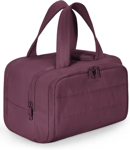 Miniatura 16 de BAGSMART Bolsa de Aseo de Viaje, Bolsa de Aseo Resistente para Mujeres, Bolsas de Aseo Ampliamente Abiertas y Esponjosas para Viajar, Organizador