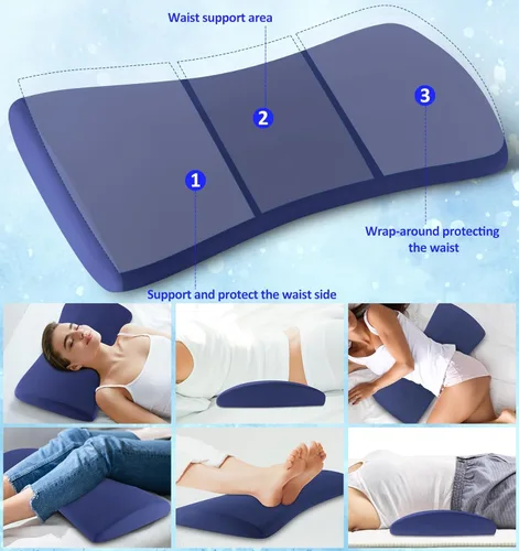 Miniatura 7 de Almohada de Apoyo Lumbar para la Cama para Aliviar el Dolor de Espalda: Almohada de Espalda Baja para Dormir - Almohada de Cintura de Espuma