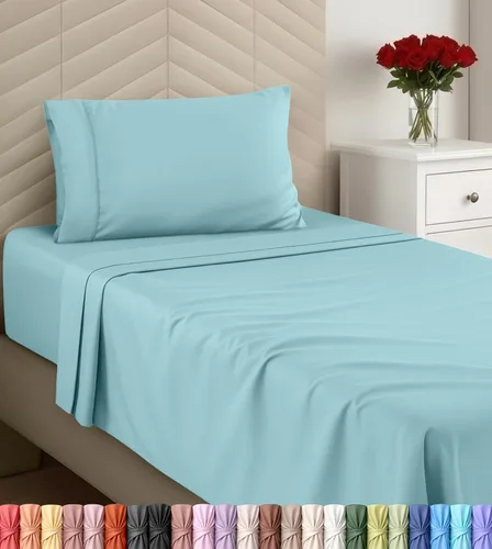 Miniatura 22 de Utopia Bedding - Juego de sábanas, tamaño individual, microfibra cepillada, suaves, esquinas profundas, incluye 1 encimera, 1 bajera y 1 fundas