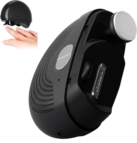 Cortaúñas eléctrico inteligente para adultos mayores, uñas automáticas de 3 velocidades de potencia fuerte, recortadora de uñas automática de Negro