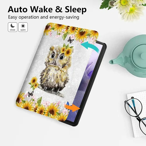 Miniatura 149 de Funda para tablet Fire 7 (12ª generación, versión 2022), delgada, a prueba de golpes, delgada, de piel sintética, con función de apagado/encendido