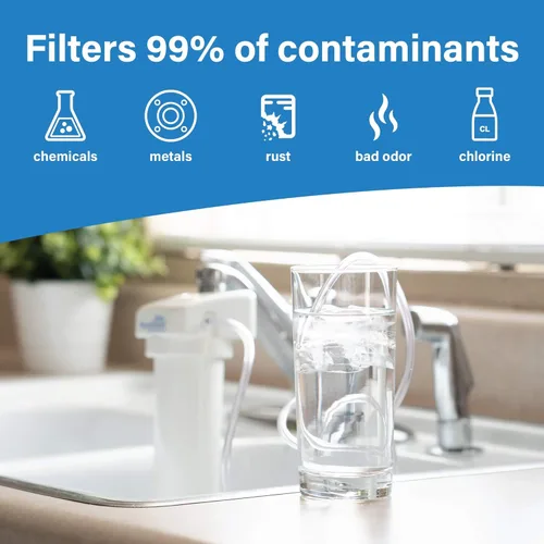 Miniatura 7 de PuroSmart Sistema de tratamiento de agua para el hogar con sistema de ósmosis inversa de alto flujo El sistema compacto de ósmosis inversa se
