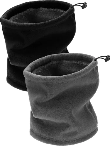2 paquetes de forro polar calentador de cuello bufanda a prueba de viento máscara facial de esquí pesado bufanda de invierno para esquí, senderismo,