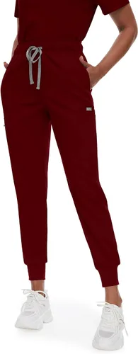 Miniatura 3 de niaahinn Conjunto de uniforme médico para mujer con cuello en V clásico y pantalones deportivos de yoga, uniforme médico de enfermería
