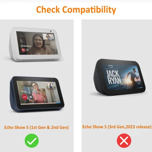 Miniatura 2 de AutoSonic Soporte compatible con Amazon Echo Show 5 (1ª generación y 2ª generación) Diseño ajustable para mejorar el ángulo de visión Magnético