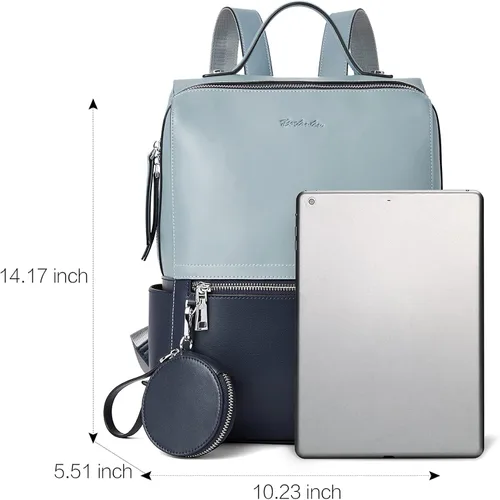 Miniatura 4 de BOSTANTEN Mochila de cuero genuino para mujer, mochila pequeña de moda, M