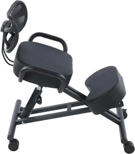 Miniatura 3 de Ejoyous Silla de rodillas, taburete neumático de corrección de postura con cojín altura ajustable ortopédico taburete de escritorio para bancario