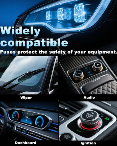 Miniatura 5 de Riseuvo Juego de 36 fusibles de automóvil – Fusibles surtidos de repuesto de cuchillas para automóvil, RV, cámper, barco, camión, motocicleta
