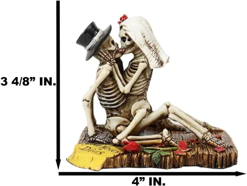 Miniatura 2 de Ebros Gift Love Never Dies Castaway Sea Stranded Wedding Skeleton Pareja Sexo en la playa Figura Día de los Muertos Halloween Decorativo San