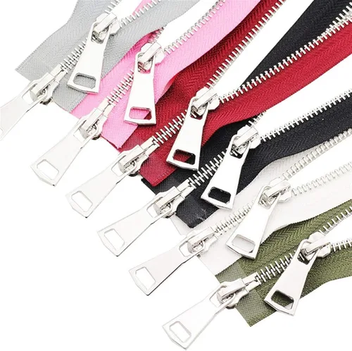 Miniatura 2 de Cierre de tela 5# cremalleras metálicas, herramientas de costura de bricolaje, chaqueta de plumón, reparación de ropa, reparación a medida, Marrón