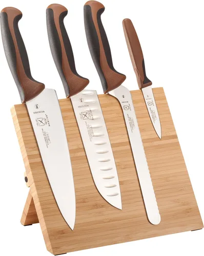 Miniatura 21 de Mercer Culinary Millennia Colors - Juego de 5 tableros magnéticos con asas amarillas, acacia