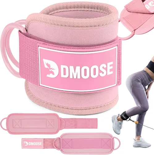 Miniatura 23 de DMoose Fitness Ankle Strap for Cable Machine - One Size Fit with Premium Padding Cuffs, Ankle Bands for Working Out, Booty Workouts, Leg Extension